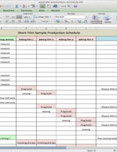 Printable Tv Show Running Order Template Doc Example