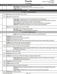Tv Show Running Order Template Excel