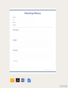 Board Meeting Memo Template