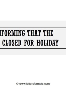 Editable Public Holiday Memo Template Pdf