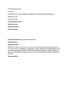 Engagement Planning Memo Template Excel