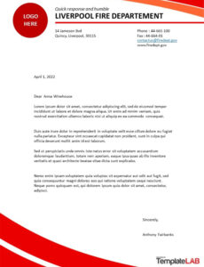 Fire Department Memo Template
