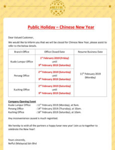 Free Blank Public Holiday Memo Template Excel Sample