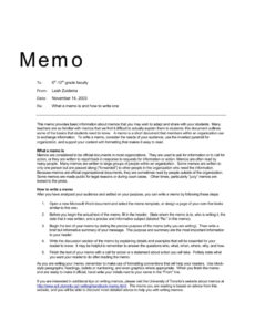 Free  Going Concern Memo Template