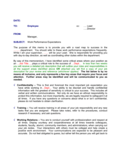 Free Printable Employee Performance Memo Template Doc Sample