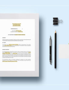 Free Printable Real Estate Investment Memo Template Word Sample