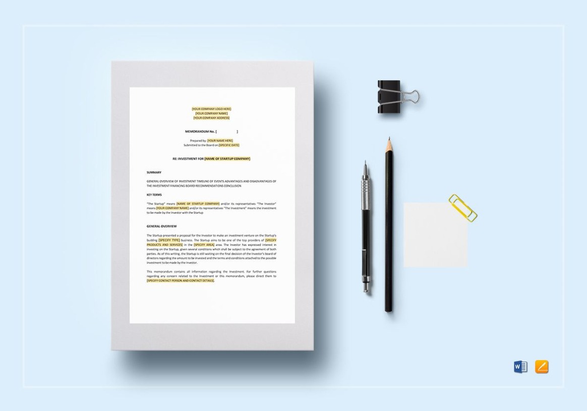 Free Printable Real Estate Investment Memo Template Word Sample Free Printable Real Estate Investment Memo Template Word Sample