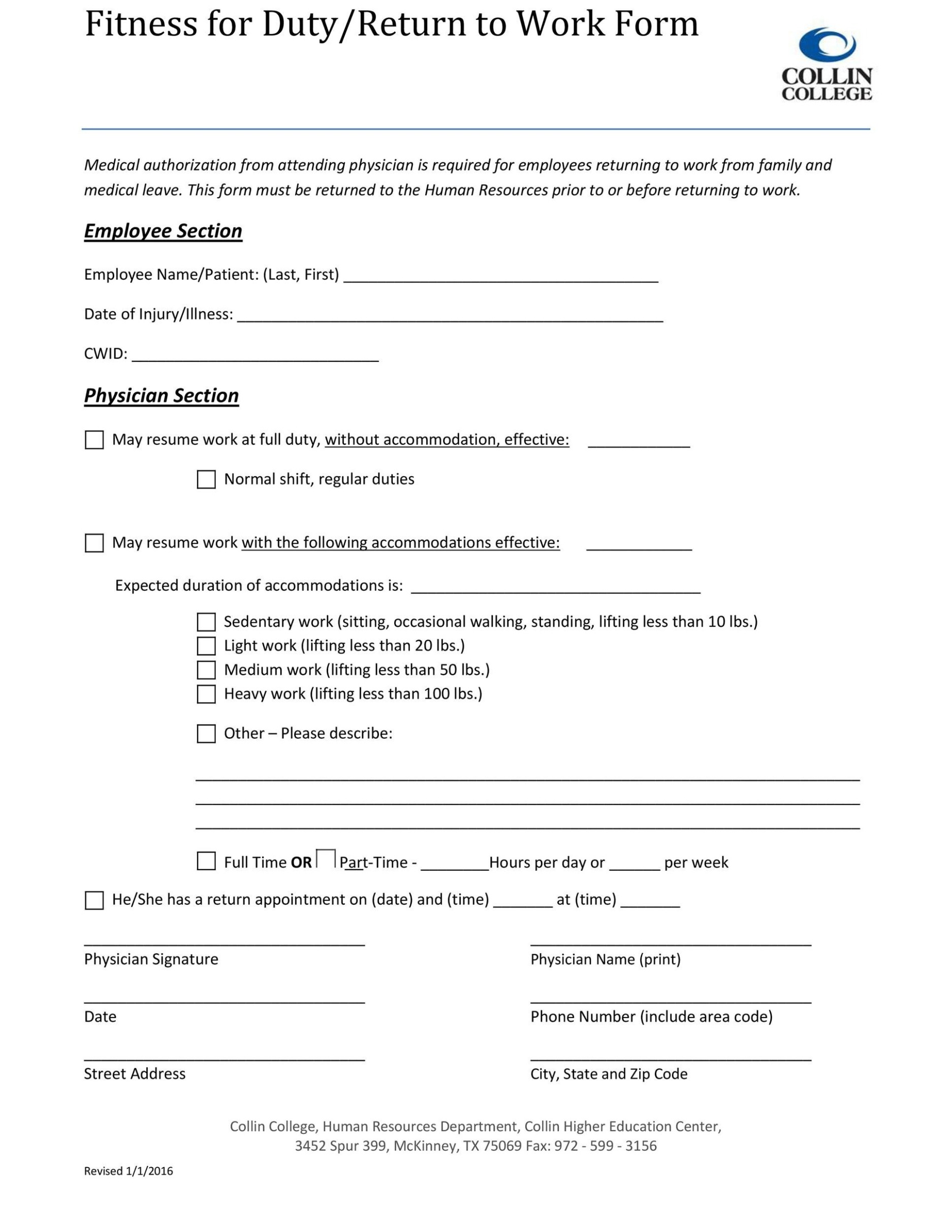 Free Printable Return To Work Memo Template Free Printable Return To Work Memo Template