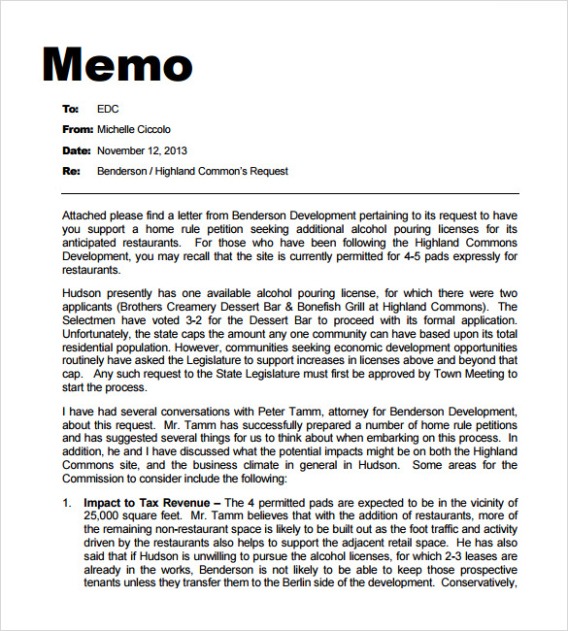 Printable Professional Business Memo Template