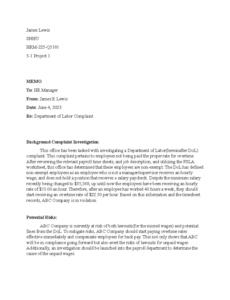 Printable Risk Acceptance Memo Template  Sample