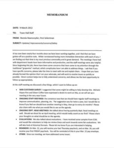 Staff Meeting Memo Template Pdf