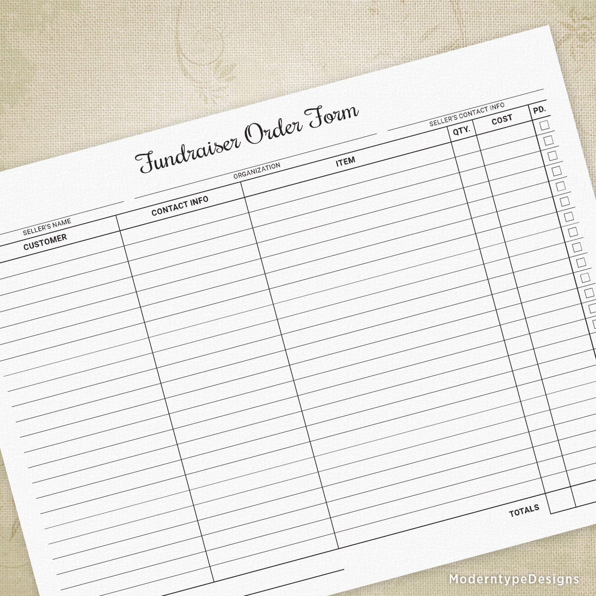 Blank Fundraiser Order Form Template Excel Blank Fundraiser Order Form Template Excel