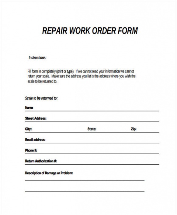 Editable Free 31 Work Order Form Samples Pdf Ms Word Google Docs Excel Excel Sample