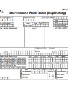 Free 8 Sample Maintenance Work Order Forms In Pdf  Sample