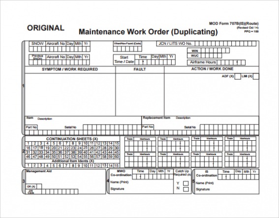 Free 8 Sample Maintenance Work Order Forms In Pdf Sample Free 8 Sample Maintenance Work Order Forms In Pdf Sample