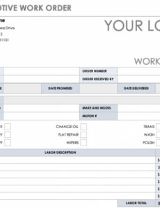 Free Editable 15 Work Order Template Fillable Download Word Excel Pdf Excel Example