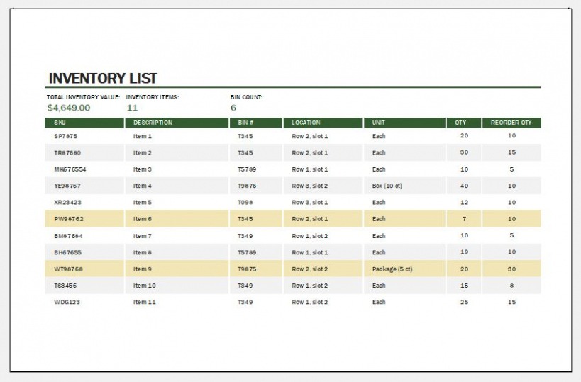 custom departmental store inventory template for excel  excel templates excel sample