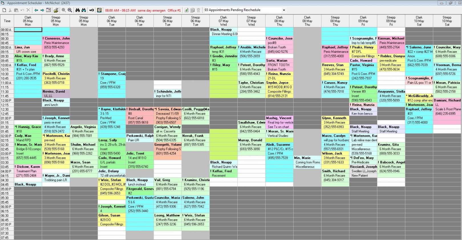 Editable Dental Block Scheduling Template Word Sample editable dental block scheduling template word sample