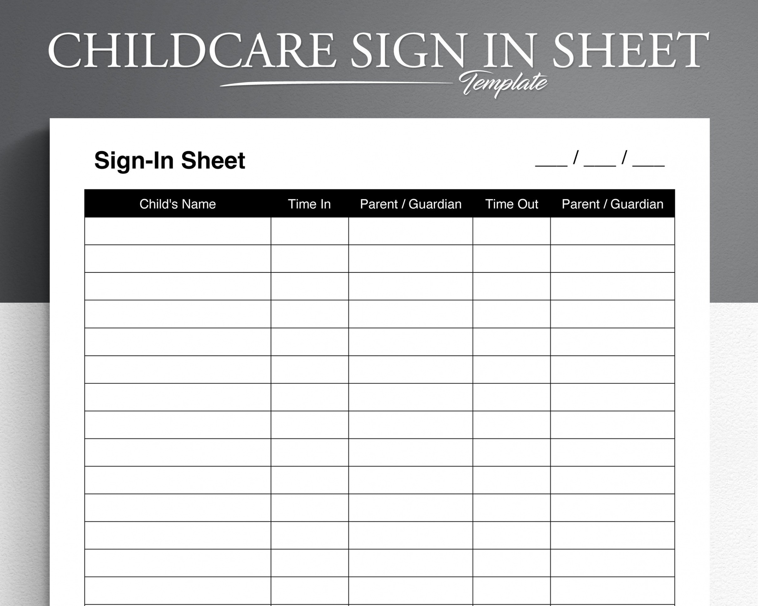 free editable editable childcare sign in sheet daycare sign in nursery  etsy canada word