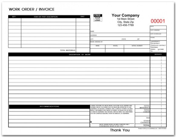 Free Mechanic Shop Work Order Template Excel Example Free Mechanic Shop Work Order Template Excel Example