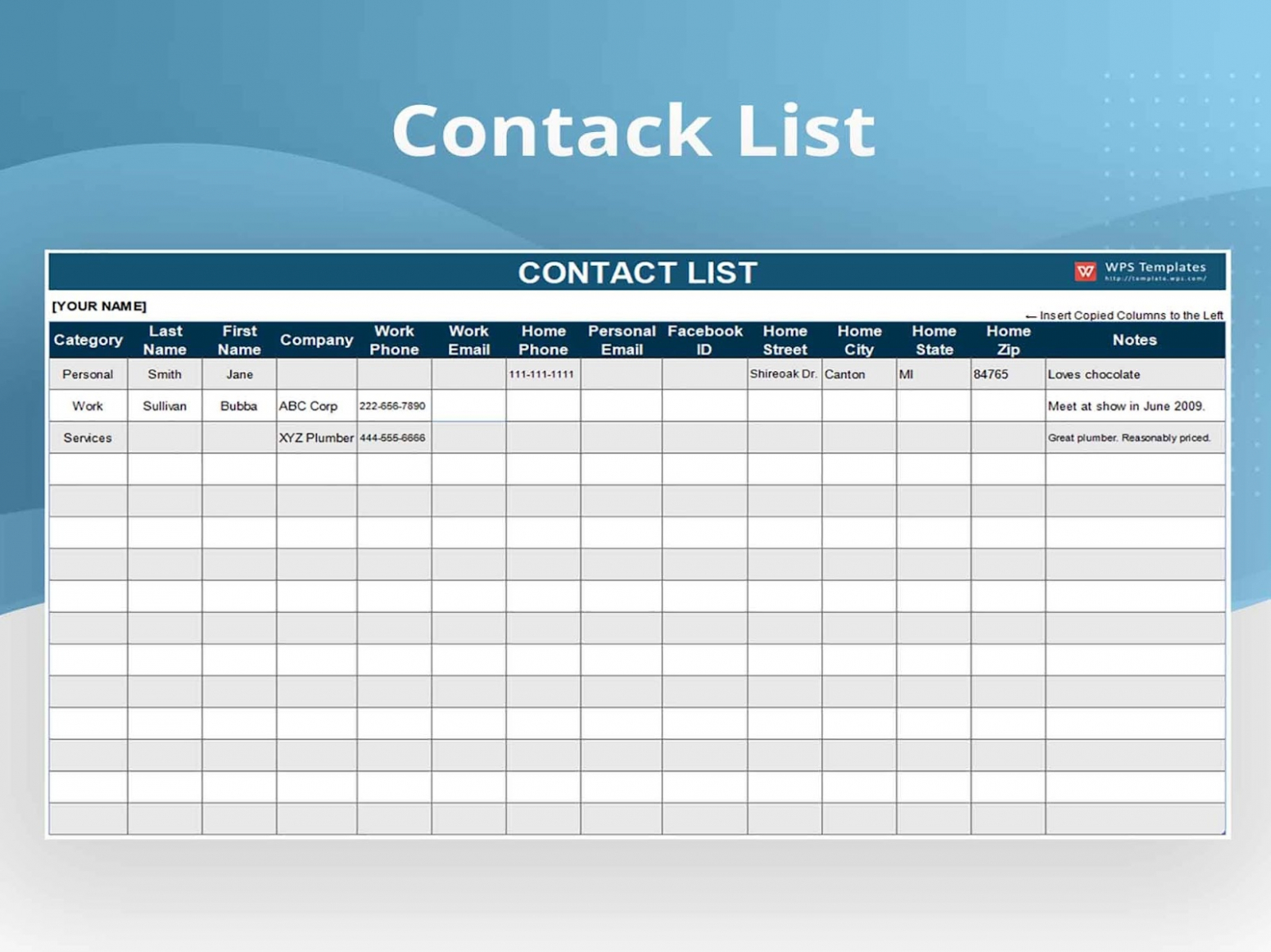 free contact list template of contact list template i  vrogueco pdf