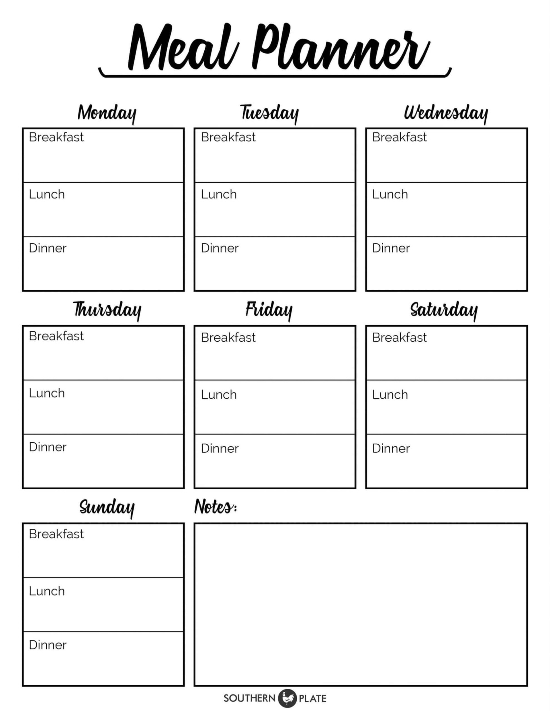 Editable Meal Prep Order Form Template Pdf Example