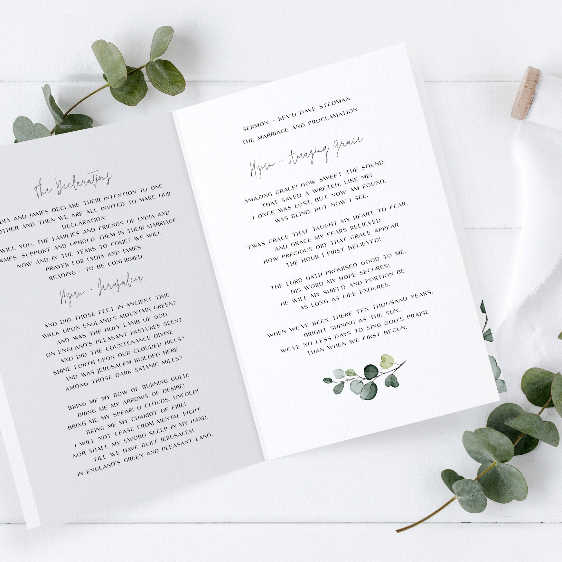 Custom Wedding Church Order Of Service Template Pdf Example